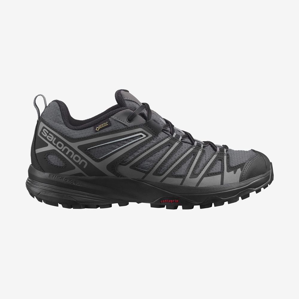 Zapatillas Trekking Salomon Hombre Negras - Salomon Argentina X CREST GORE-TEX,715389-PEK